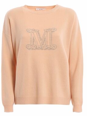 MaxMara Cannes Peach Long Sleeve Sweater